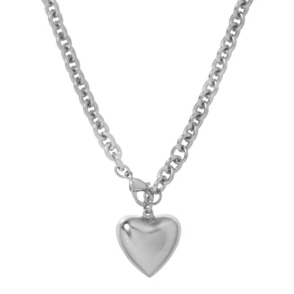 Roxanne Assouline (silver mini puffy heart necklace